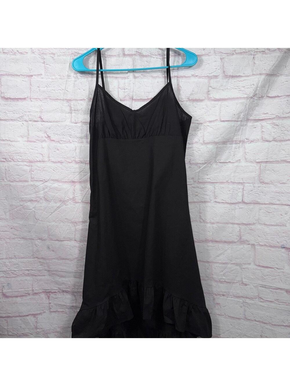 Women’s Black Lightweight Slip Dress Nightgown Size Medium